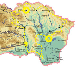 Plánovaná trasa Expedície (Ne)známe Slovensko 2008