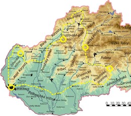 Plánovaná trasa Expedície (Ne)známe Slovensko 2007