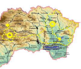 Plánovaná trasa Expedície (Ne)známe Slovensko 2012