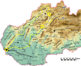 Plánovaná trasa Expedície (Ne)známe Slovensko 2010